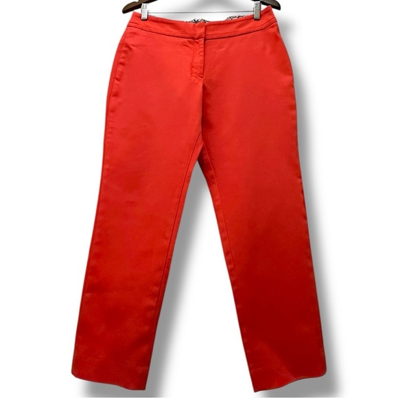 288 Peter Nygard | NWOT Egypt Women’s Straight Leg Stylish Red Pants (Size 10) - Picture 2 of 8
